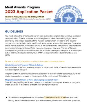 Merit Awards Program Magnet Schools of America